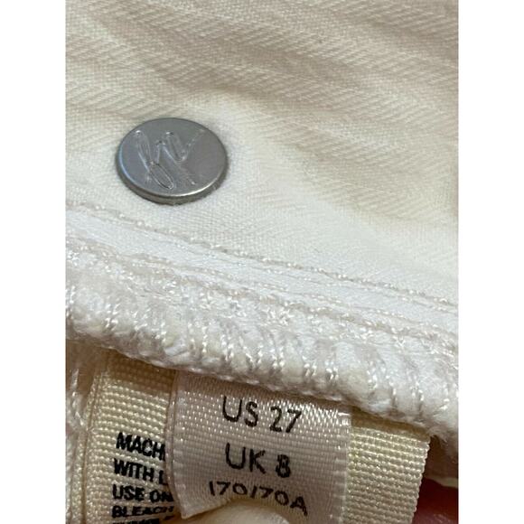 We The Free Womens Skirt 5 Pockets‎ Belt Loops Denim Cotton White Size 27 - Picture 4 of 9